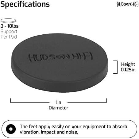 Speaker Isolation Feet – 16-Pack 1" Platinum Silicone Dots by Hudson Hi-Fi – - Image 4