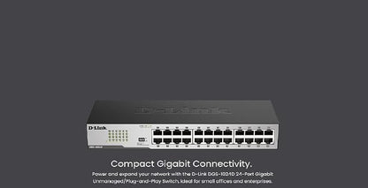 D-Link DGS-1024D, Ethernet Switch, 24 Port Gigabit Unmanaged Fanless Network - Image 4