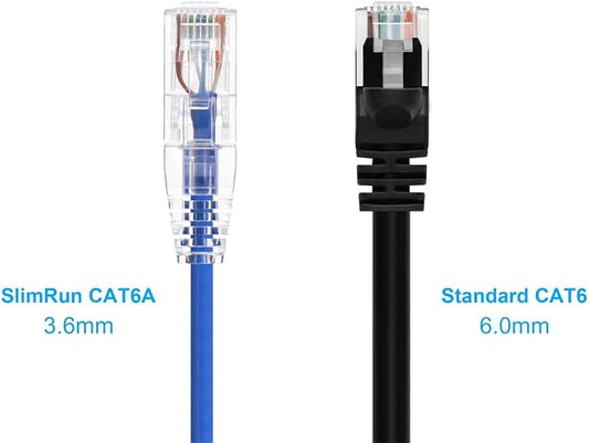 Monoprice Cat6 3ft Blue Component Level Patch Cable UTP 28AWG 550MHz Pure Bare - Image 2