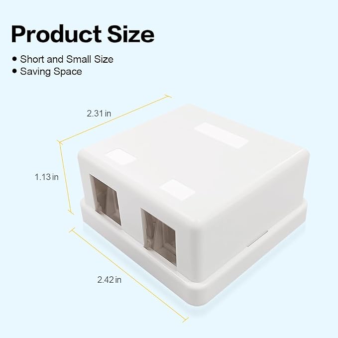 Keystone Jack Surface Desk Mount/Wall Mount Box - Image 2