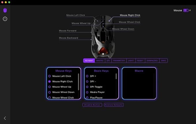 AM Infinity Gaming Wireless Mouse, 49g Metal Ultralight Hollow Design, 30000 - Image 6