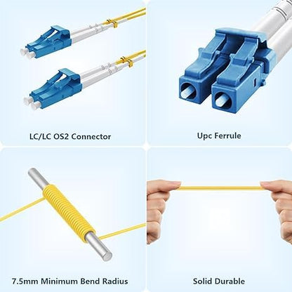 Yonwide Single Mode Fiber Lc to Lc 10m, Os2 Single Mode Fiber Patch Cable Duplex - Image 4