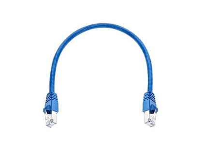 Monoprice Cat6A 1ft Blue Patch Cable Double Shielded 26AWG 10G Pure Bare Copper - Image 4