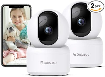 GALAYOU Indoor Security Camera 2K, Pet Camera, 360 Degree 2.4G WiFi Home by GALAYOU