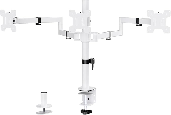 WALI Triple Monitor Mount, Three Monitor Desk Mount Fits 13-27in Screens by WALI
