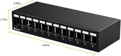 Patch Panel 12 Port Blank Keystone Patch Panel STP&UTP Compatible - Image 4