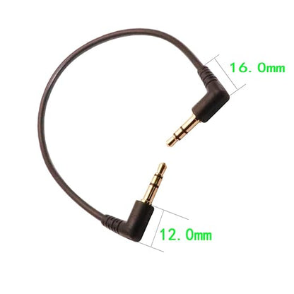 3.5mm Male to Male Audio Cable, Right Angle Auxiliary Cord, 195mm Length - Image 3