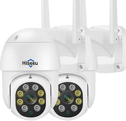 Hiseeu 3MP 360° Pan Tilt Camera WiFi Security Camera Outdoor Motion Tracking by Hiseeu