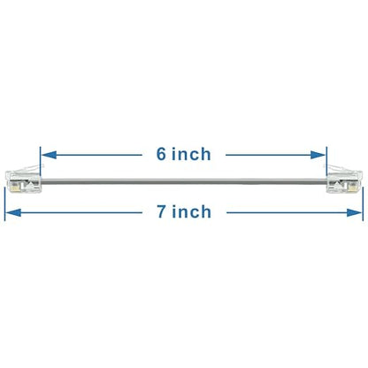 NECABLES 4Pack 6 Inch Short Telephone Cord Phone Cable Wall Phone Cord - Image 2