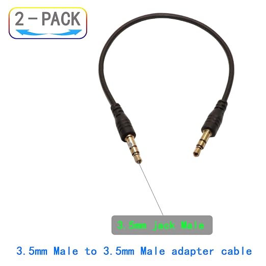 3.5mm Male to Male Audio Cable, 195mm Length - Image 2