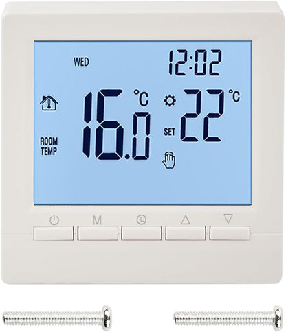 Flylin Week Programmable Thermostat, Digital LCD Display 0-95, NTC Sensor by Flylin