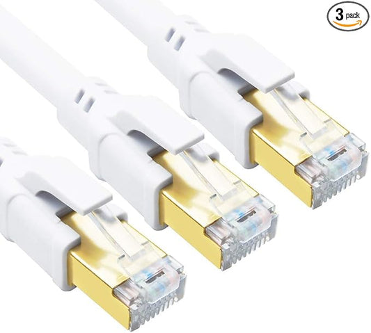 CAT 8 Ethernet Cable, 15ft Ultra High Speed 40Gbps 2000MHz SFTP 26AWG CAT8 by Yauhody