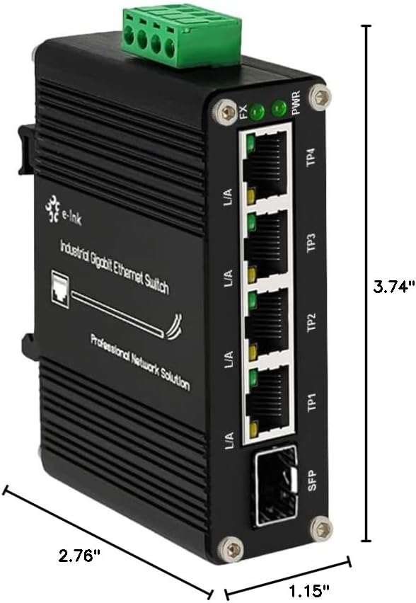 Mini Industrial 4 Port 10/100/1000Mbps Gigabit Ethernet Switch - Image 8