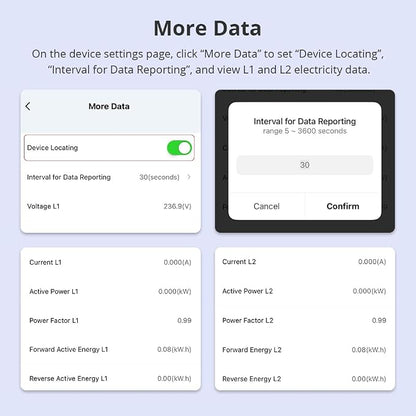 Smart Home Energy Monitor with 2 x 120A CTs, Live Electricity Usage Tracking - Image 5