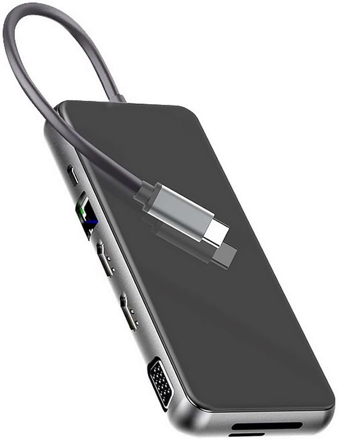 Generic 12 in 1 USB C Laptop Docking Station, Dual Monitor, 4K by Unknown
