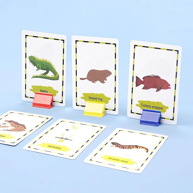 120 PCS Plastic Game Card Stands Colorful Blank Board Markers Holder - Image 4