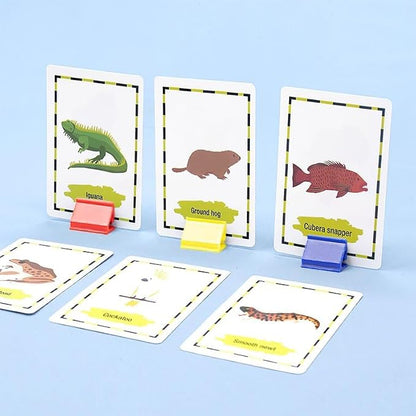 120 PCS Plastic Game Card Stands Colorful Blank Board Markers Holder - Image 4
