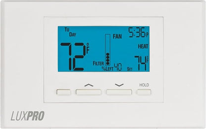Lux Pro P621U-010 Programmable 5-1-1 Day Thermostat, 2 Heat, 1 Cool, Batteries by Lux