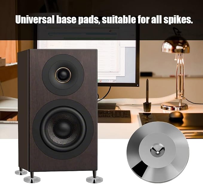 Preffair 4Pcs Stainless Steel Audio Speaker Spike Pads Mats Speaker Isolation - Image 9