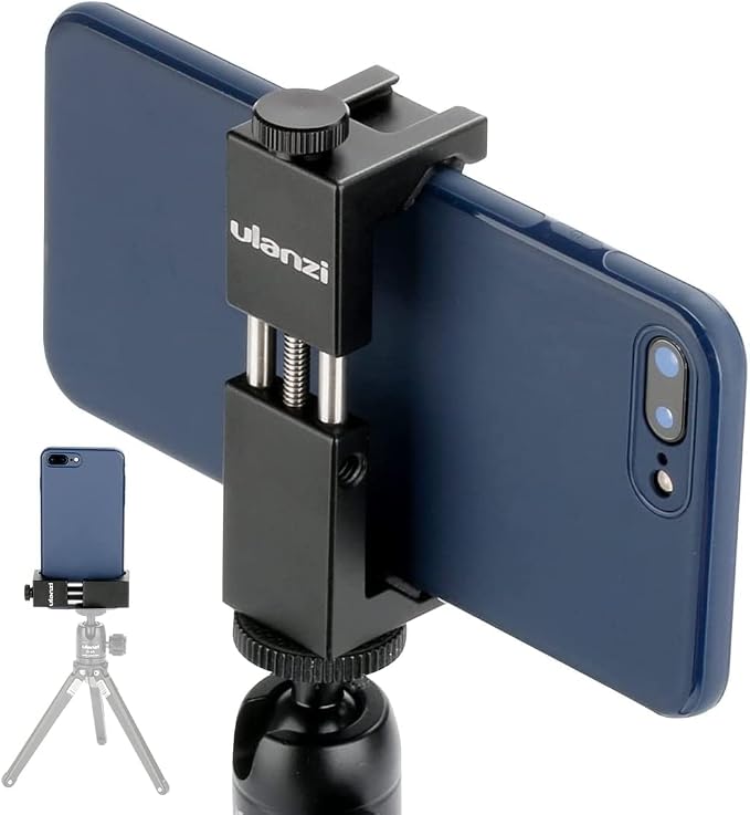 ULANZI ST-02S Aluminum Phone Tripod Mount w Cold Shoe Mount, Support Vertical by ulanzi