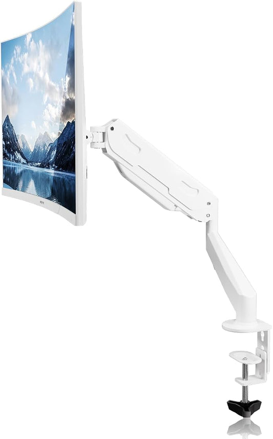 Gas Spring Monitor Arm 32 Inch, Adjustable Single Monitor Desk Mount by PholitenMonitorArm