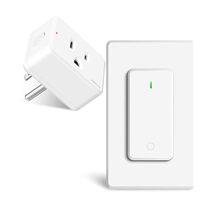 Remote Plug in On Off Switch, Wireless On/Off Light Switch Wall Mounted by greencycle