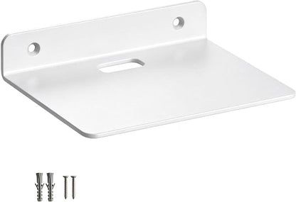 6 Inch White Floating Wall Shelf, Rustproof Aluminum Alloy Wall Mounted Storage by YUjieSTC