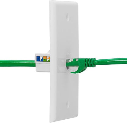 Cmple - RJ45 Keystone Jack 90 Degree Cat6 Keystone Jack Insert Punch Down RJ45 - Image 5