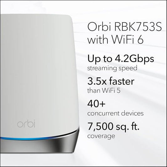 NETGEAR Orbi Whole Home Tri-Band Mesh WiFi 6 System – - Image 2