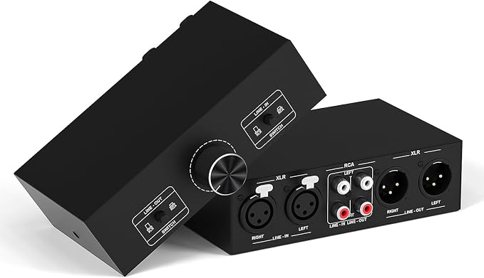 Y.D.F RCA and XLR Selector Switch Boxes, 2-in-1-Out RCA/XLR Speaker Switcher by YDF