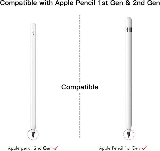 MEKO 4 Pack Replacement Tips for Apple Pencil 1st Gen & 2nd Gen, Pen Nibs for - Image 2
