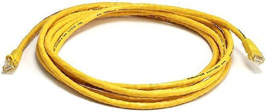 Monoprice Cat5e 10ft Yellow Patch Cable UTP 24AWG 350MHz Pure Bare Copper by Monoprice