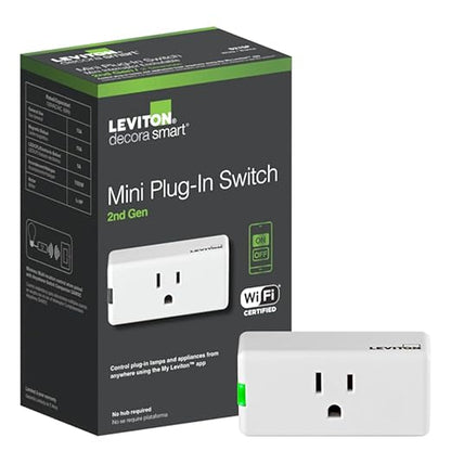 Leviton Decora Smart Plug, Wi-Fi 2nd Gen, Works by Leviton