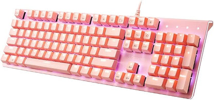 i-rocks K75M Illuminated Mechanical Keyboard, 104 Keys, PBT Keycaps, Backlit by i-rocks