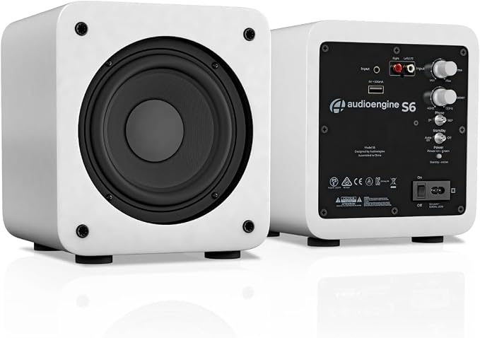 Audioengine S6 210W Compact Powered Mini Subwoofer- Powerful Bass in a Small - Image 3