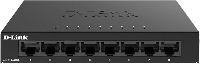 D-Link 8-Port Gigabit Unmanaged Ethernet Switch, Sturdy Metal by D-Link