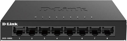 D-Link 8-Port Gigabit Unmanaged Ethernet Switch, Sturdy Metal by D-Link