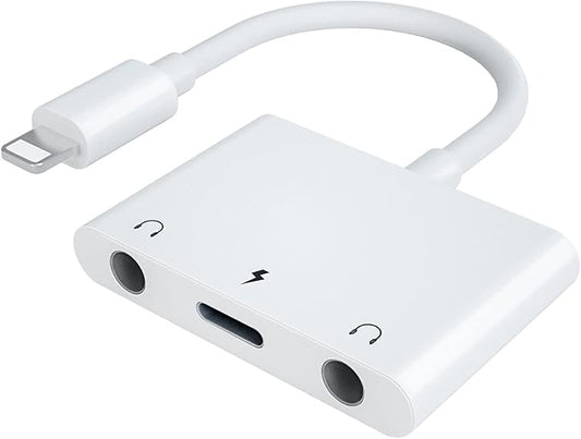 3in1 Lighting to 3.5mm, Headphone Adapter by INVERSENET