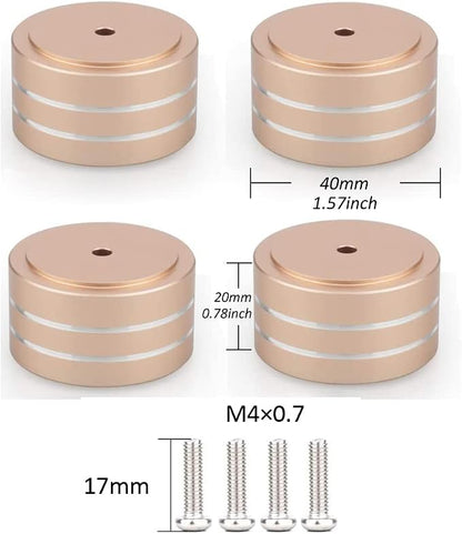 Tertullus 4 Pcs Speaker Feet Isolation 40x20mm Turntable Feet Aluminum Platform - Image 4