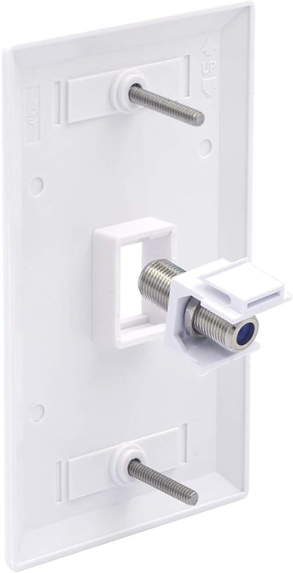 VCE 3GHz Coax Keystone Jack Insert Coaxial Cable Connector, F-Type RG6 Cable - Image 4