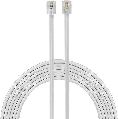 Power Gear Telephone Line Cord, 100 Feet, Phone Cord, Modular Jack Ends by Power+Gear