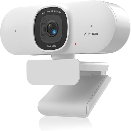 NUROUM V15AF 2K Webcam for PC, 1080p 60FPS AutoFocus Web Camera by Nuroum