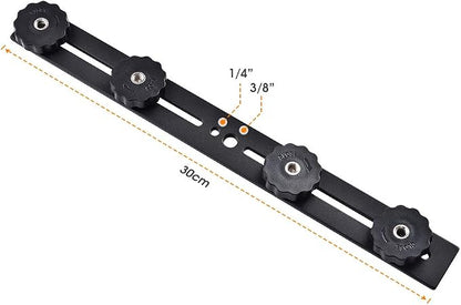 UTEBIT 11 inch Flash Bracket, Long Dual Camera Mount Flash Bracket Extension Bar - Image 6