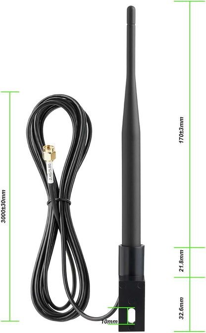 Eightwood Outdoor Dual Band WiFi Antenna 2.4GHz 5GHz 5.8GHz 5dBi RP-SMA Male - Image 4