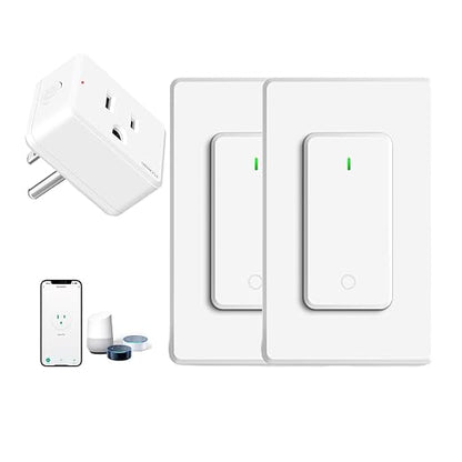 WiFi Plug with Switch, Compatible with Alexa and Google Home via Tuya, Compact by greencycle