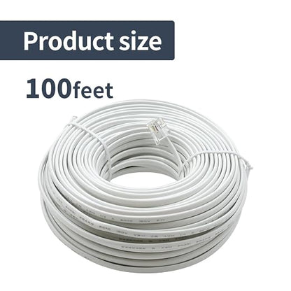 Phone Cable 100 Feet Long Telephone Line Cord - Image 7