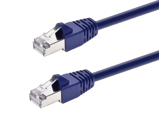 Monoprice Cat6A 10ft Purple Patch Cable Double Shielded 26AWG 10G Pure Bare by Monoprice