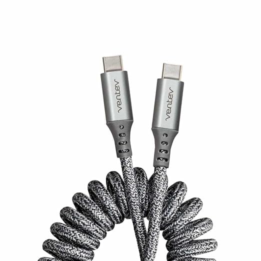 Ventev Helix 3ft Expandable USB C to USB C Cable | Fast Charging Cable by VENTEV