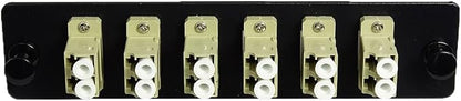 RiteAV LGX Footprint Fiber Optic Cable LC Adapter Patch Panel 6 Ports Loaded - Image 2