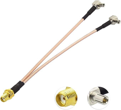 Bingfu 4G LTE Antenna Adapter Splitter SMA Female to Dual TS9 Connector Coaxial - Image 6